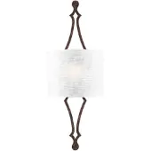 Elstead Lighting Applique murale Tilling en fer vieilli, 1xE27x60W, abat-jour en tissu, dimensions : 77,8 x 29,2 x 11,7 cm, IP20, Feiss