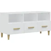 vidaXL Armoire TV blanche 102x36x50 cm Bois composite