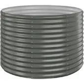 vidaXL Lit surélevé de jardin Acier galvanisé 100x100x68cm gris