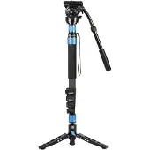 Sirui P-325FL Monopode en carbone 178 cm avec colonne d'orientation + colonne vidéo VH-10 (Carbone, Métal), Trépied, Noir