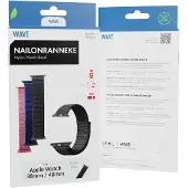 Wave nailonranneke, Apple Watch / /, musta (Nylon), Sangles de montre, Noir