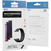 Wave nailonranneke, Apple Watch / /, tummansininen (Nylon), Sangles de montre, Bleu