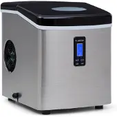 Klarstein Machine a Glacons pour la Maison, Capacité de 3,3L, Fabrique Rapidement Jusqu'à 15kg de Glacons en 2 Tailles Différentes, Machine à Glaçons, Ice Maker avec Alarme Securité, Facile à Nettoyer