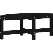 vidaXL Table basse noire 87x48x35 cm pin massif