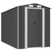 vidaXL Abri de jardin anthracite 192x357x223 cm Acier galvanisé