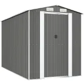vidaXL Abri de jardin gris clair 192x357x223 cm Acier galvanisé