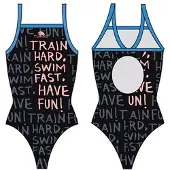 Turbo Train Patron Relax Swimsuit Bleu,Noir 4XL Femme
