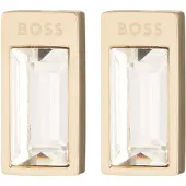 BOSS Magnifiques boucles d'oreilles plaquées or avec cristaux Clia 1580413, (Acier inoxydable)