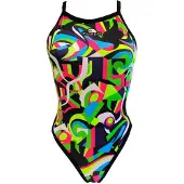 Turbo Geo Abstract Swimsuit Multicolore 11-12 Years Fille