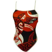Turbo Maori Skin Tattoo Swimsuit Rouge,Noir XL Femme