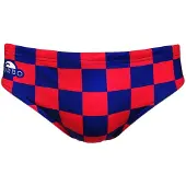 Turbo Squares Swimming Brief Rouge,Bleu M Homme