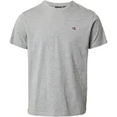 Napapijri T-Shirt 'SALIS' bleu marine / gris chiné / rouge carmin / blanc