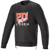 Alpinestars FQ20 Legit Crew Fleece Motorrad Pullover, schwarz/rot, L