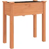 vidaXL Jardinière avec doublure marron 71x37x76cm bois massif de sapin