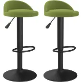 vidaXL Tabouret de bar 2 pcs. velours vert clair