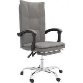 vidaXL Chaise de bureau avec fonction chaise longue Taupe Tissu
