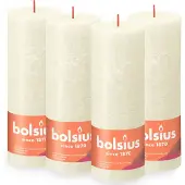 Multi Bougies pilier rustiques Shine 4 pcs 190x68 mm Perle douce