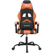 vidaXL Chaise de jeu Noir et orange Similicuir