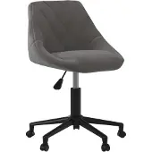 vidaXL Chaise Pivotante De Bureau Gris Foncé Velours