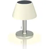 MAXXMEE EASYmaxx LED Lampe de table solaire In- & Outdoor Entre 4-8 heures d'éclairage selon le niveau de luminosité Lumière LED blanc chaud Argent