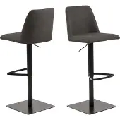 Ebuy24 Avanja tabouret de bar fonction pivotante, cartouche de gaz gris.
