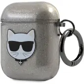 Karl Lagerfeld Kla2Uchgk Airpods 1/2 Cover Black/Black Glitter Choupette