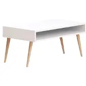 Skye Decor , Via, table basse, blanc, 100 % PANNEAUX DE SPANCE REVÊTUS DE MÉLAMINE, 80 x 45 x 53,6 cm
