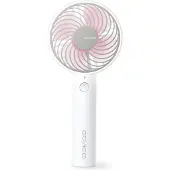 Stylies Lacerta, Rose, Blanc, Ventilateur à main, Lithium-ion (Li-Ion), 2500 mAh, 37 mm, 88 mm