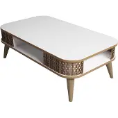 Skye Decor , Eylül - Blanc, Tables basses, Blanc, 105 x 34,6 x 60 cm