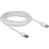 DeLOCK Easy - Rallonge de câble USB - USB (M) reversible pour USB (F) - USB 2.0 - 5 m - blanc