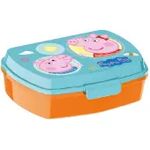 Pipsa Possu Peppa Pig Schorsch et Peppa - Boîte à lunch, Lunch box, Orange, Bleu
