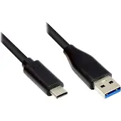 EXSYS EX-K1584-1.0 Câble USB 1 m USB 3.2 Gen 1 (3.1 Gen 1) USB A USB C Noir (EX-K1584-1.0)
