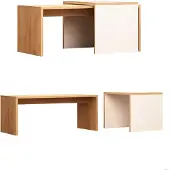 Skye Decor , Nuguso, table basse, chêne, 100 % PANNEAUX DE SPANCE REVÊTUS DE MÉLAMINE, 90 x 40 x 42 cm