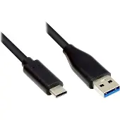 EXSYS EX-K1584-3.0 Câble USB 3 m USB 3.2 Gen 1 (3.1 Gen 1) USB A USB C Noir (EX-K1584-3.0)