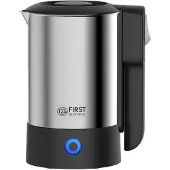 First Travel kettle0,6L 5425-4, Bouilloire électrique, Argent, Noir