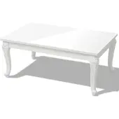 vidaXL Table basse "Pforzheim" en MDF, plastique en blanc brillant. Dimensions (L/L/H) 100x60x42 cm