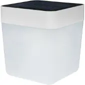Lutec Lampe de table solaire Table Cube carré blanc