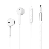 Force Play - Écouteurs avec micro - intra-auriculaire - filaire - jack 3,5mm - blanc