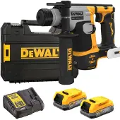 DeWalt DCH172E2T-QW Kit Marteau Perforateur SDS-plus À Batterie Li-ion XR 18 V (2 Batteries POWERSTACK) Dans Un Coffret TSTAK - 1,4 J - Sans Balais