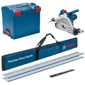 Bosch Professional Gkt55gce+2xfsn1400+1fsnvel+l-boxx Plunge Saw Argenté One Size / EU Plug 220V