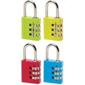 Masterlock Cadenas MasterLock, 30mm, alu, 3 chiffres, couleur