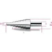 Beta 004250016 Treppenbohrer HSS 10 mm 85 mm (10 mm)
