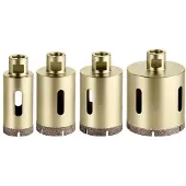 Metabo Jeu de couronnes diamantées pour carrelage "Dry", 4 pièces (35 mm, 40 mm, 50 mm, 68 mm)