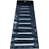 Bahco Two/flat Open Ended Fixed Star Spanner Set 10 Units Noir