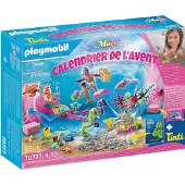 Playmobil Noël 70777 Calendrier de l'avent "Les sirènes s'amusent dans le bain