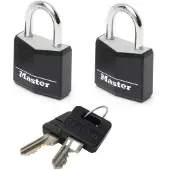 Masterlock Cadenas MasterLock 2, 20mm, O3mm, alu, noir