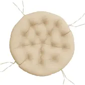 vidaXL Coussin rond beige Ø 100 x11 cm tissu oxford