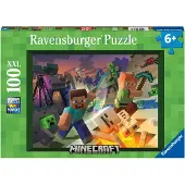 Ravensburger 13333 Puzzle Monster Minecraft 100 pièces XXL 13333