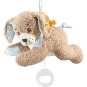 Steiff Doudou musical Bonne nuit le chien en peluche boîte à musique bleu 22 cm