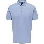 Only & Sons T-Shirt 'Fletcher' bleu clair / blanc